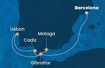 Costa Pacifica - Španělsko, Velká Británie, Portugalsko (z Barcelony)