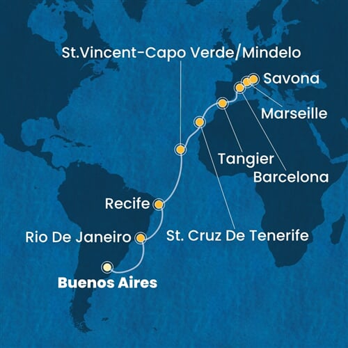 Trasa plavby CFA-BUE20A06