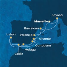 Costa Favolosa - Francie, Španělsko, Portugalsko, Itálie (z Marseille)