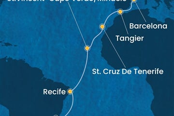 Costa Favolosa - Brazílie, Kapverdy, Španělsko, Maroko, Francie (z Rio de Janeira)