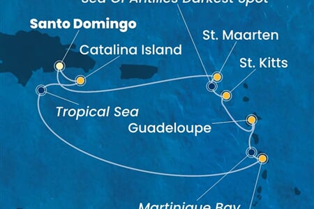 Costa Fascinosa - Dominikán.rep., Nizozemské Antily (Santo Domingo)