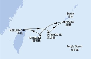 MSC Bellissima - Japonsko, Tchajwan (Naha)