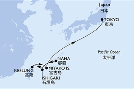 MSC BELLISSIMA - Japonsko, Tchajwan (Naha)