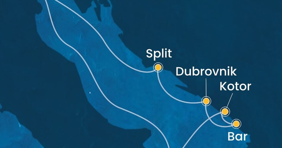 Trasa plavby CDE-PMA07A22