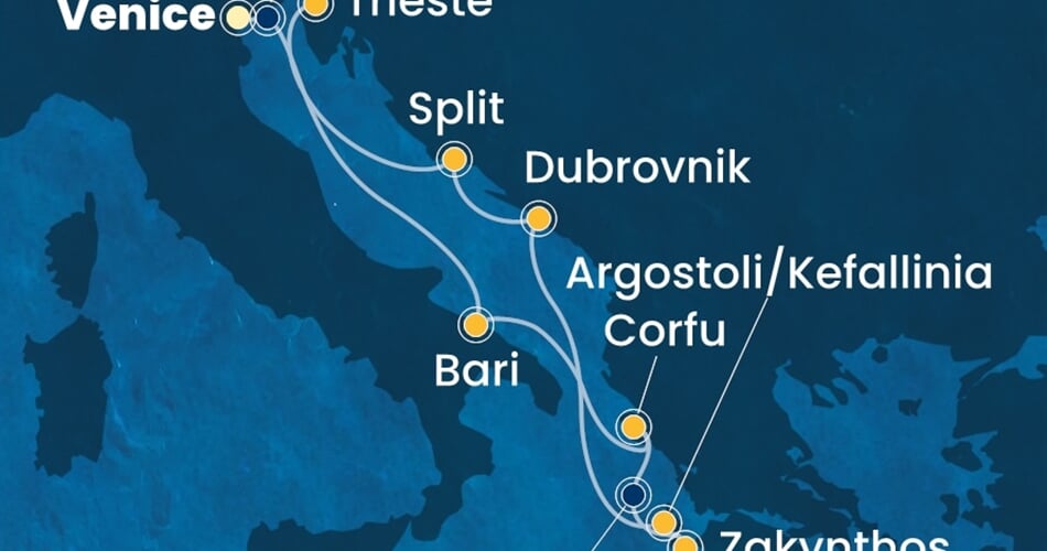 Trasa plavby CDE-PMA07A29