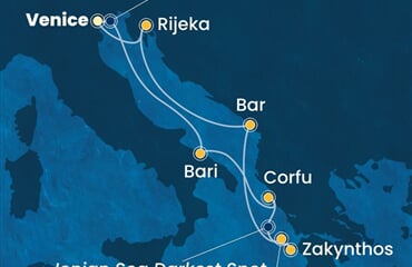 Costa Deliziosa - Itálie, Řecko, Černá Hora, Chorvatsko (z Benátek)