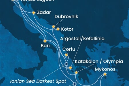 Costa Deliziosa - Itálie, Řecko, Černá Hora, Chorvatsko (z Benátek)