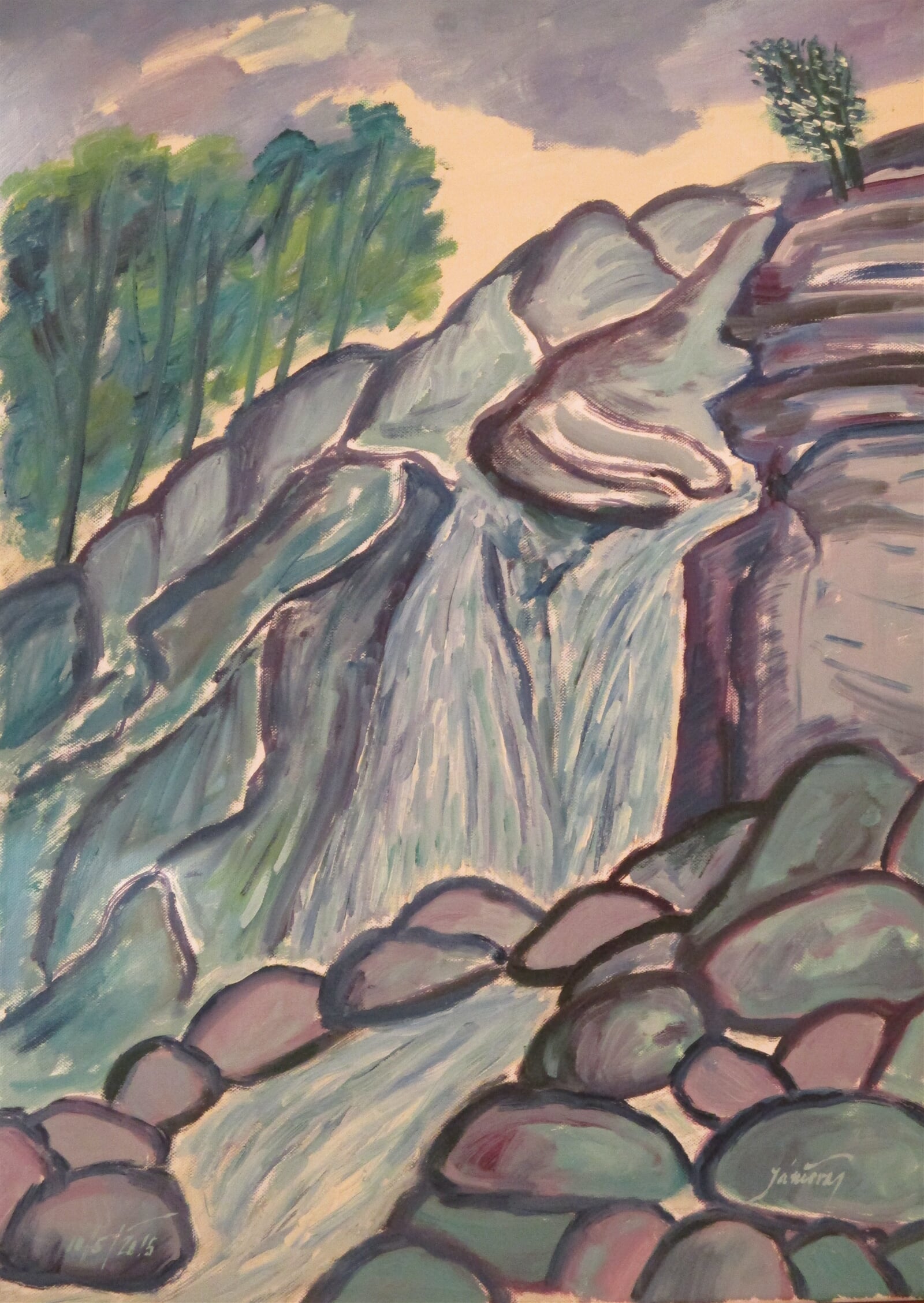 Jaroslava Jáněová: Cesta z Hejnic na Frýdlantské Cimbuří, 70 × 50 cm