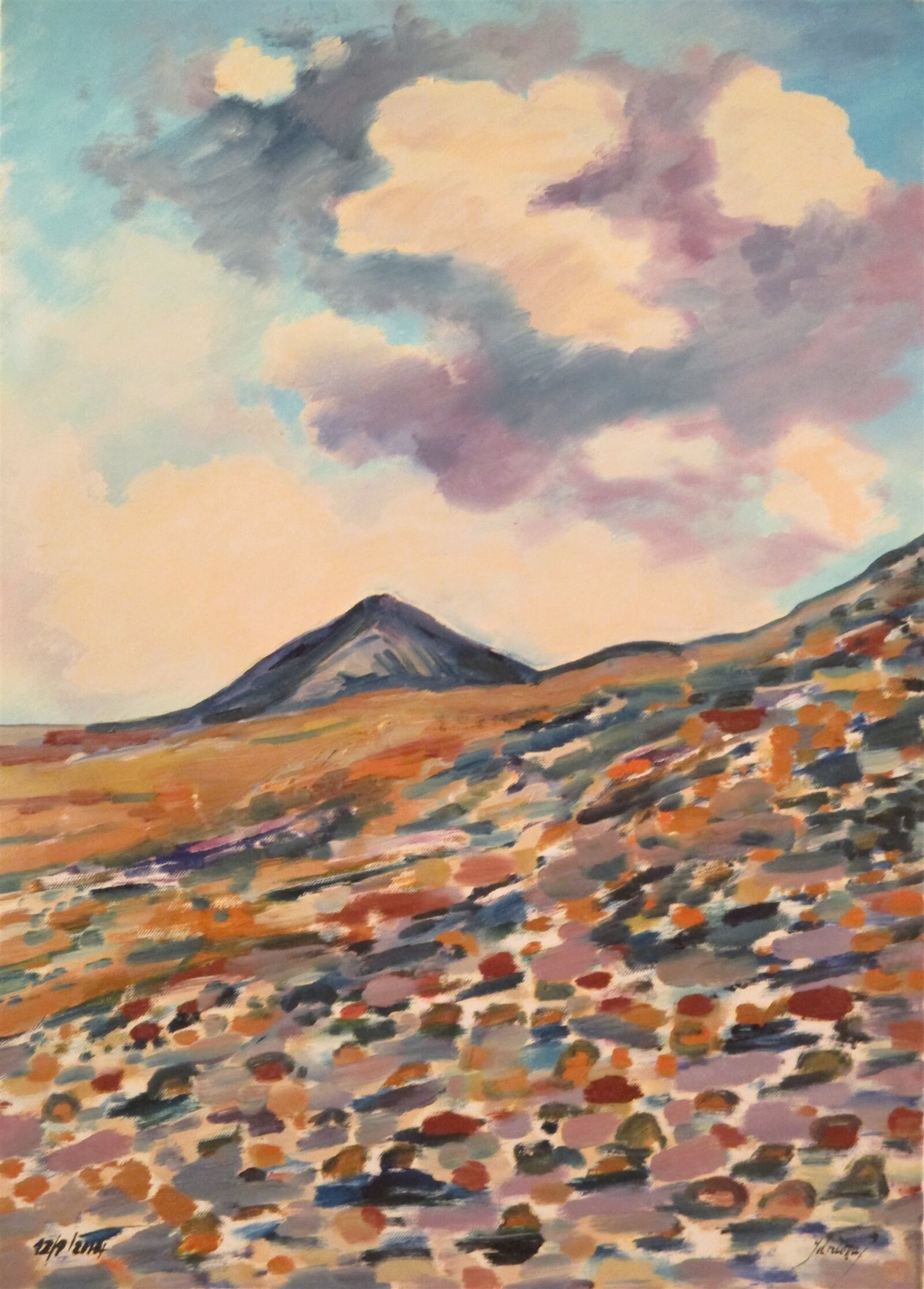 Jaroslava Jáněová: Sněžka z Luční hory, 70 × 50 cm