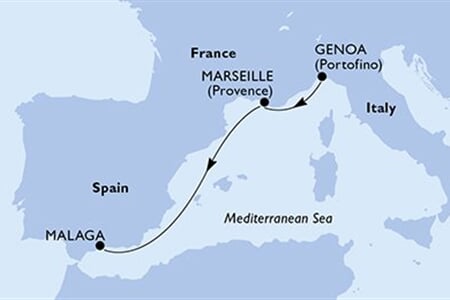MSC Opera - Itálie, Francie, Španělsko (z Janova)