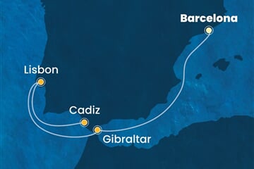 Costa Diadema - Španělsko, Velká Británie, Portugalsko (z Barcelony)