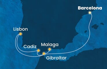 Costa Diadema - Španělsko, Portugalsko, Velká Británie (z Barcelony)
