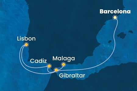 Costa Diadema - Španělsko, Portugalsko, Velká Británie (z Barcelony)