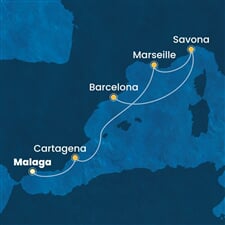 Costa Diadema - Španělsko, Francie, Itálie (z Malagy)