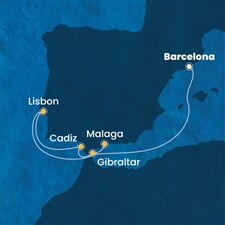 Costa Diadema - Španělsko, Portugalsko, Velká Británie (z Barcelony)