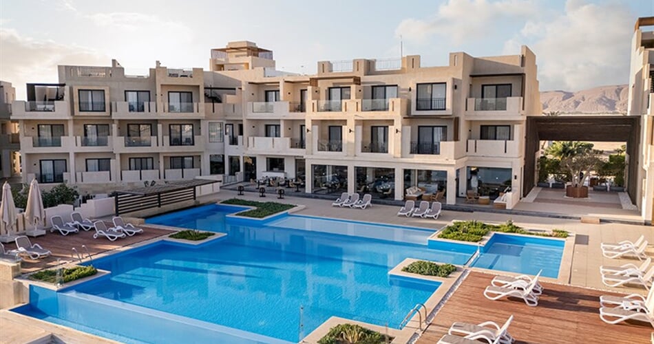 Hotel Creek & Residences El Gouna: fotografie vybavení exteriérů a interiérů ubytování.