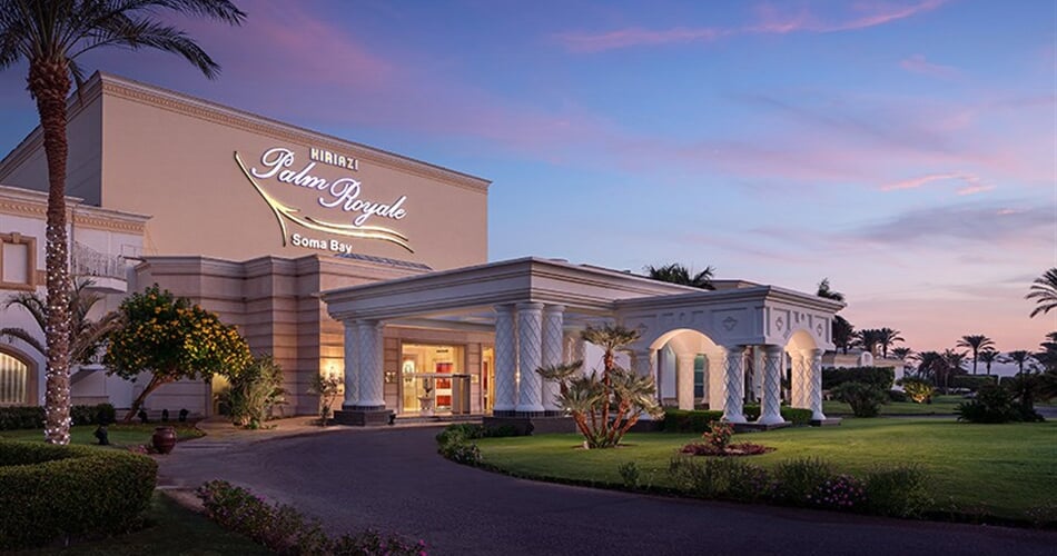 Hotel Palm Royale Resort Soma Bay: fotografie vybavení exteriérů a interiérů ubytování.