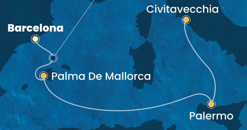 Trasa plavby CSM-BCN04A4G