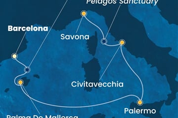 Costa Smeralda - Španělsko, Itálie (z Barcelony)