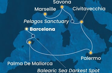 Costa Smeralda - Španělsko, Itálie, Francie (z Barcelony)