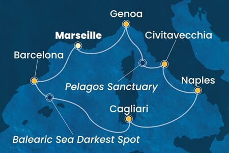 Costa Smeralda - Francie, Španělsko, Itálie (z Marseille)