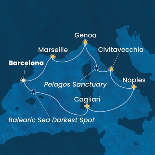 Trasa plavby CSM-BCN07A6B