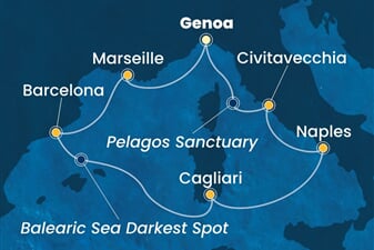 Costa Smeralda - Itálie, Francie, Španělsko (z Janova)