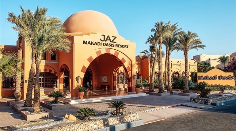 Hotel Jaz Makadi Oasis Resort: fotografie vybavení exteriérů a interiérů ubytování.