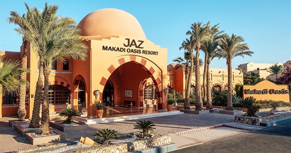 Hotel Jaz Makadi Oasis Resort: fotografie vybavení exteriérů a interiérů ubytování.