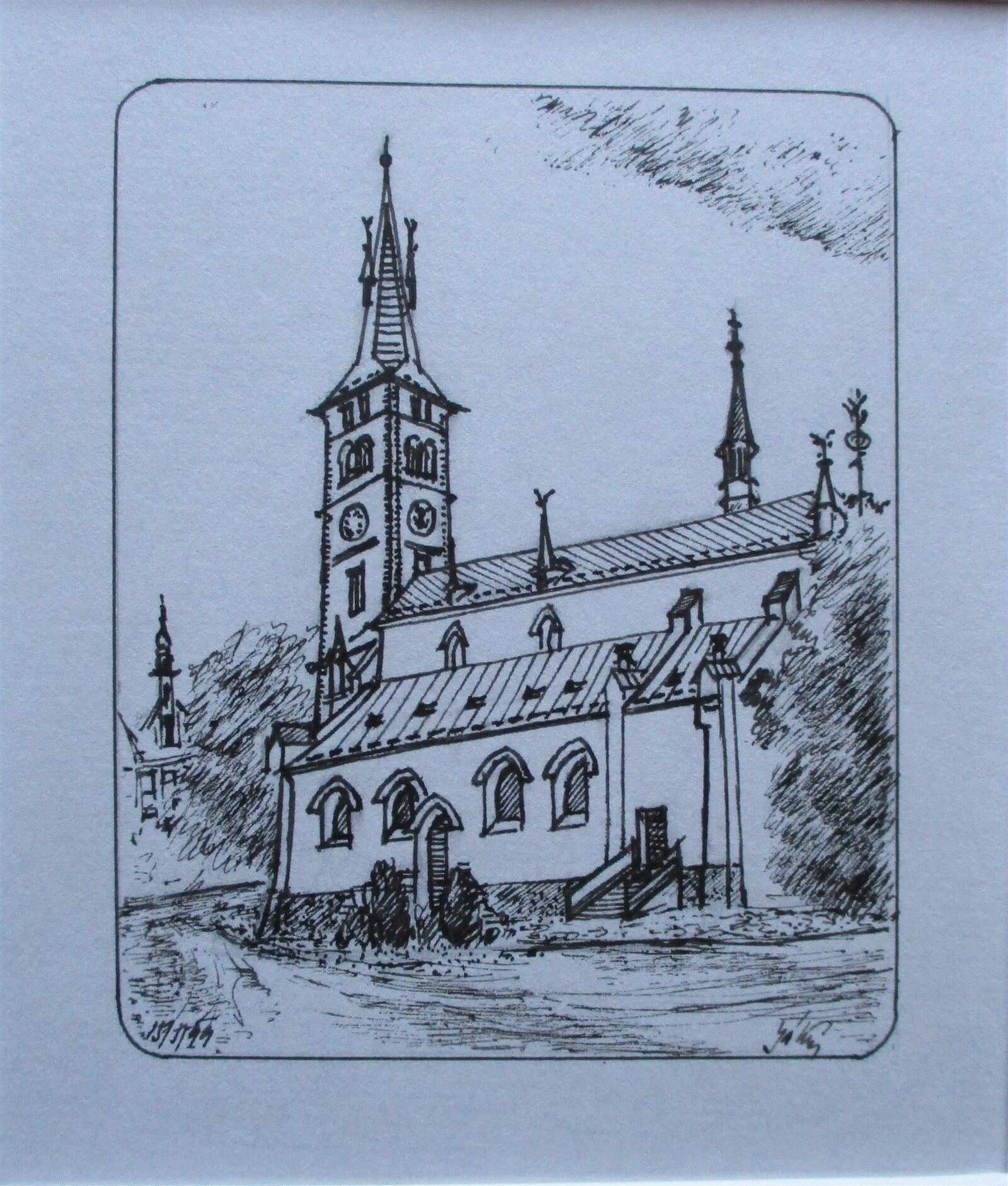Jaroslava Jáněová: Kašperské hory, 11 × 9 cm