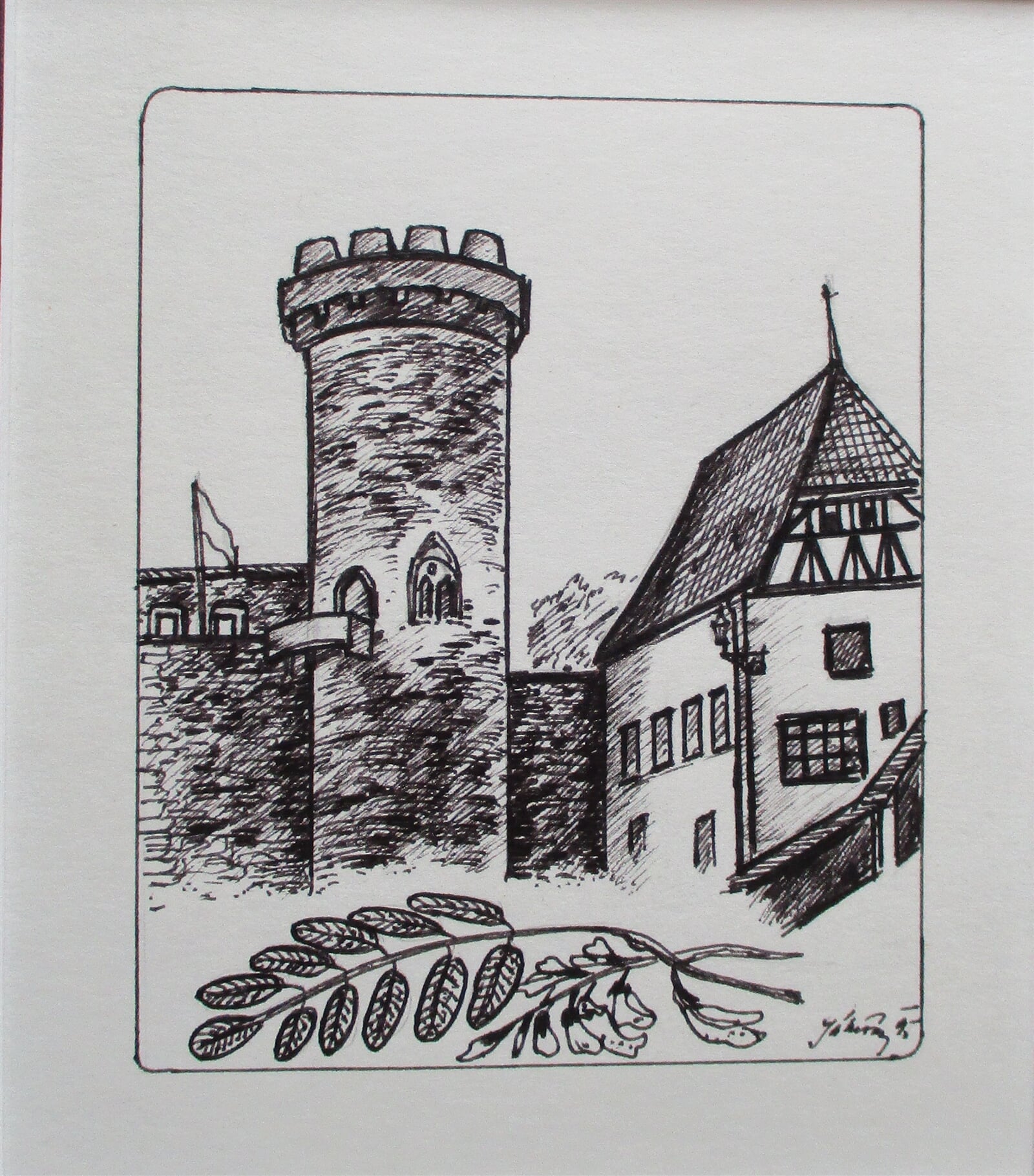 Jaroslava Jáněová: Strakonice, 11 × 9 cm