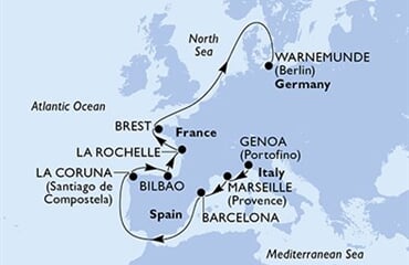MSC Magnifica - Itálie, Francie, Španělsko, Německo (z Janova)