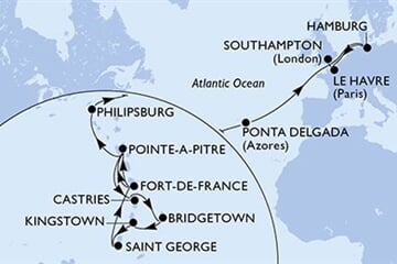 MSC Virtuosa - Martinik, Guadeloupe, Sv.Lucie, Barbados, Sv.Vincenc a Grenadiny, ... (Fort-de-France)