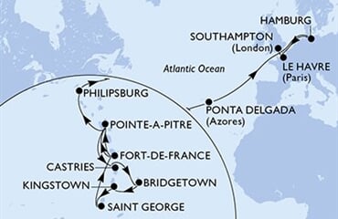 MSC Virtuosa - Martinik, Guadeloupe, Sv.Lucie, Barbados, Sv.Vincenc a Grenadiny, ... (Fort-de-France)