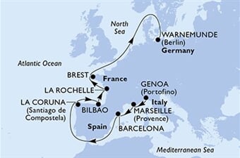 MSC Magnifica - Itálie, Francie, Španělsko, Německo (z Janova)