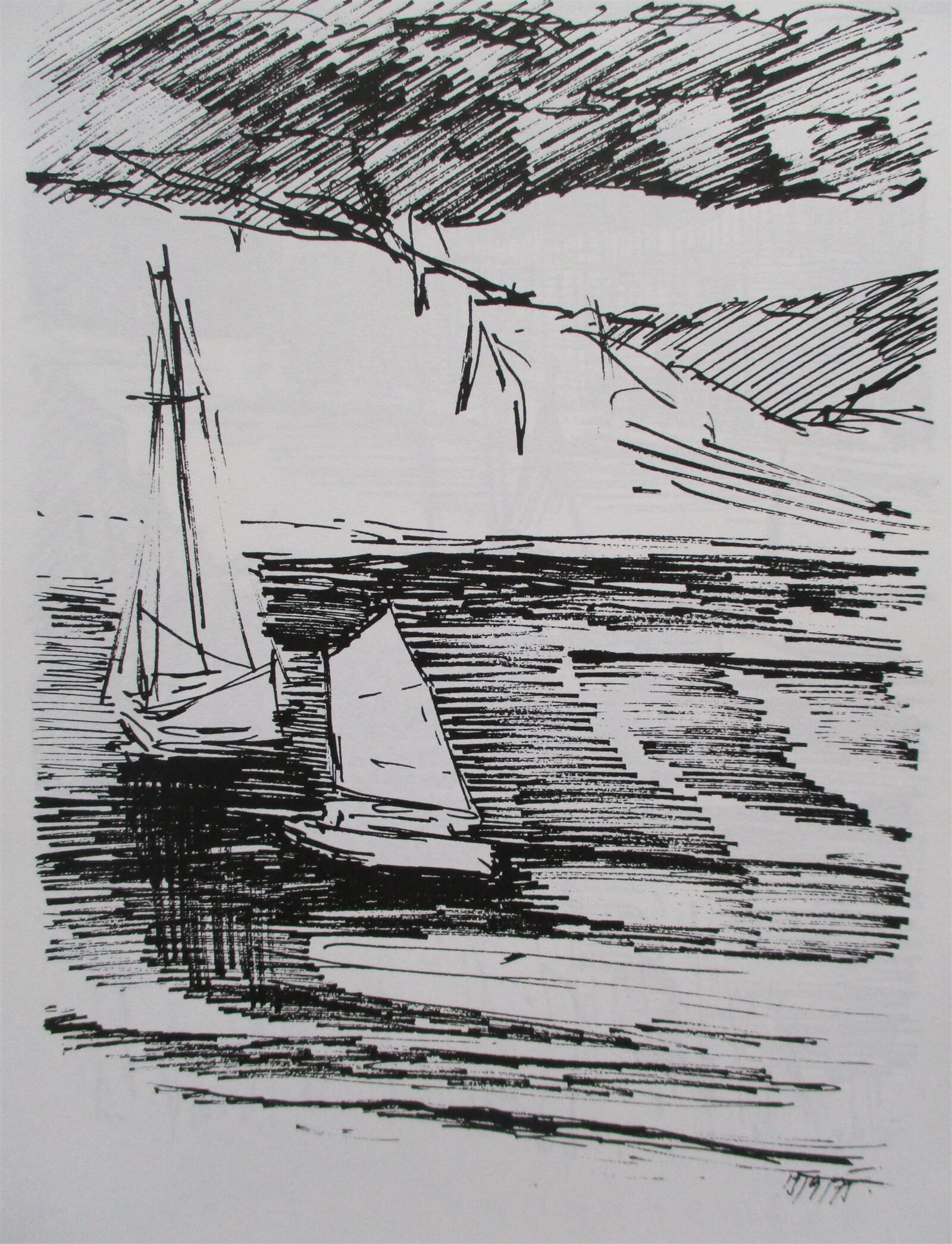 Jaroslava Jáněová: Máchovo jezero, 21 × 15 cm