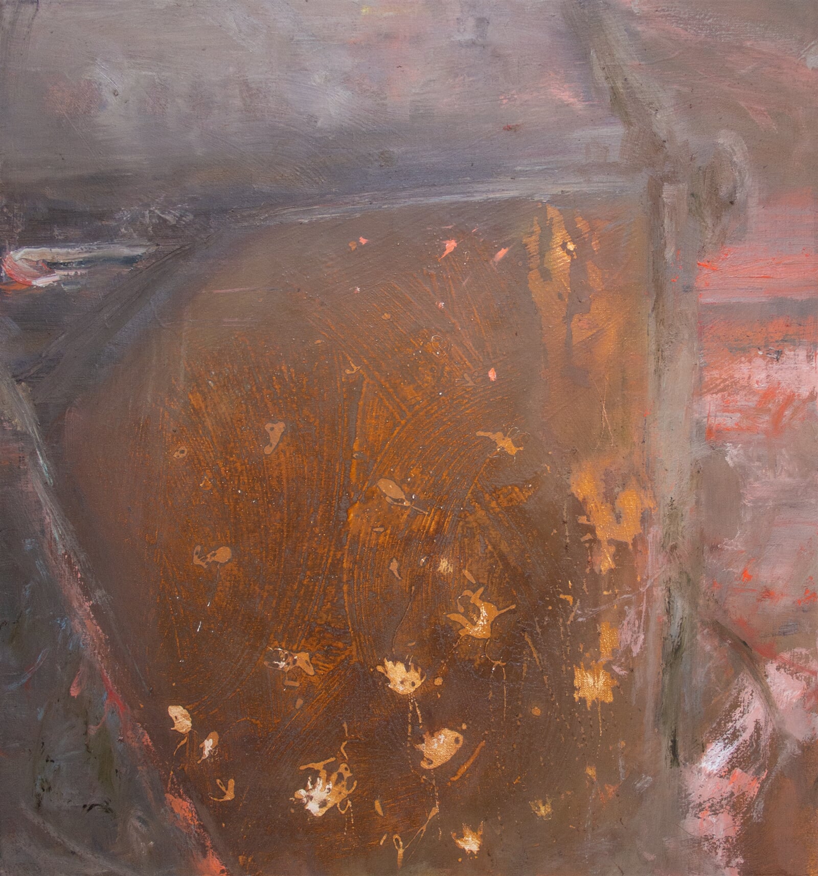 Adéla Topolová: Traktor, 70 × 65 cm