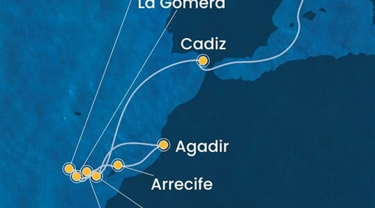 Costa Fortuna - Španělsko, Maroko (z Barcelony)