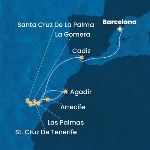 Trasa plavby CFO-BCN11A1G