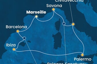 Costa Toscana - Francie, Španělsko, Itálie (z Marseille)