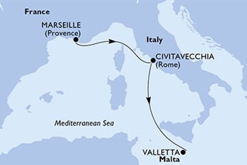 MSC POESIA - Franciaország, Olaszország, Málta (a Marseille-ből)