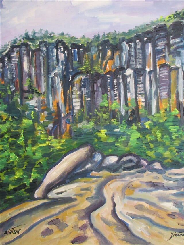 Vrcholky Tiských stěn. České Švýcarsko