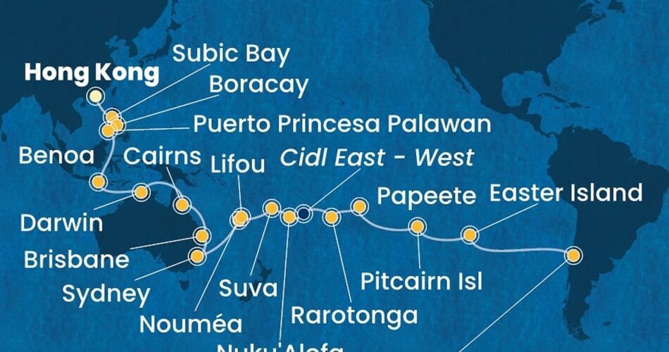 Trasa plavby CSE-HKG46A07