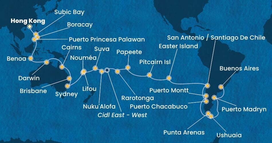 Trasa plavby CSE-HKG60A03