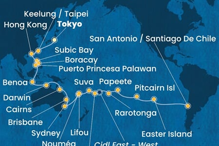 Costa Serena - Japonsko, Čína, Filipíny, Indonésie, Austrálie, ... (z Tokia)