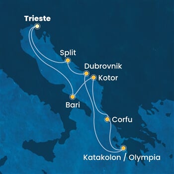 Trasa plavby CDE-TRS07160