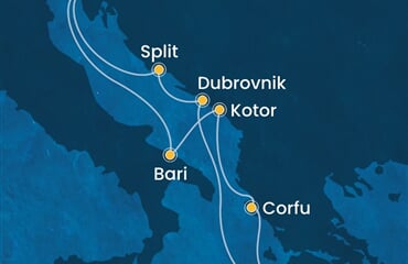 Costa Deliziosa - Itálie, Černá Hora, Řecko, Chorvatsko (z Terstu)