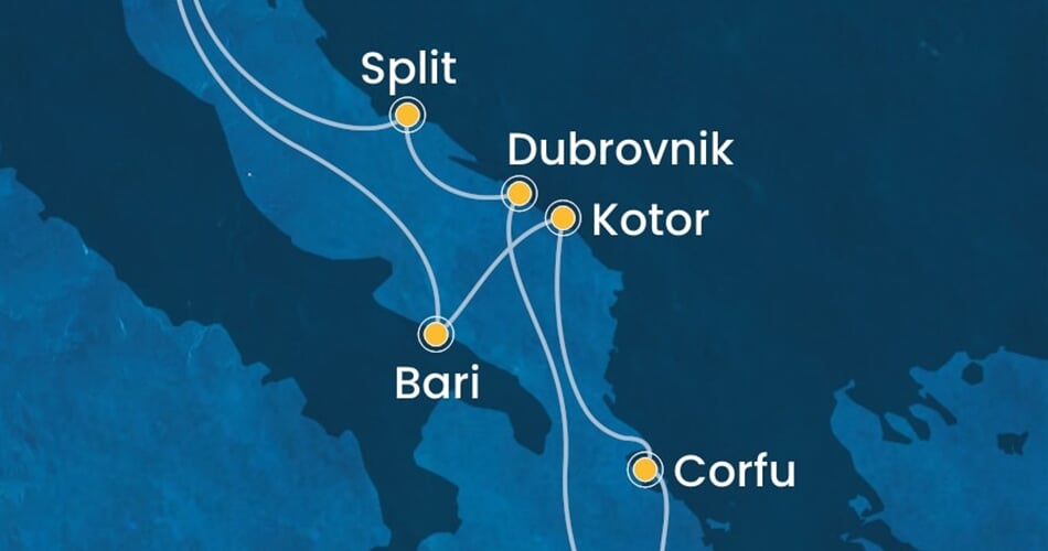 Trasa plavby CDE-TRS07160