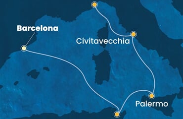 Costa Pacifica - Španělsko, Tunisko, Itálie (z Barcelony)