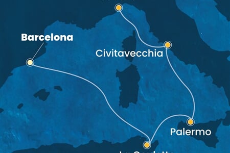 Costa Pacifica - Španělsko, Tunisko, Itálie (z Barcelony)